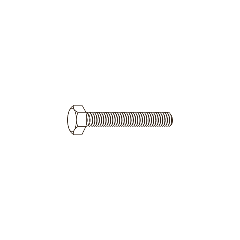 Tornillo Cabeza Hexagonal Tornillo Total DIN 933 M4X8 A2 Acero Inoxidable CHEMITOOL FASTENERS