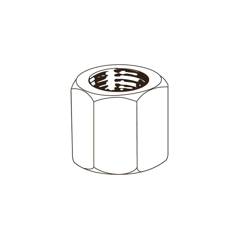 CHEMITOOL FASTENERS High Hexagon Nut UNI 5587 1,5XD M24 |6| Plain
