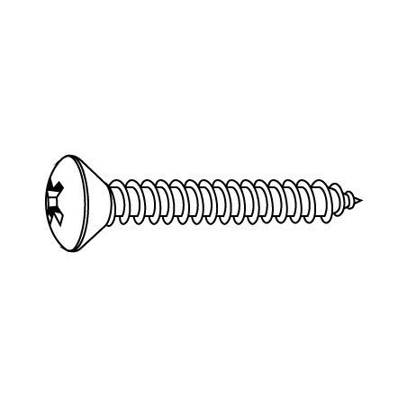 CHEMITOOL Cross Recessed Countersunk Head Tapping Screw DIN 7983 C 3,9x19 A2 Passivated Stainless Steel