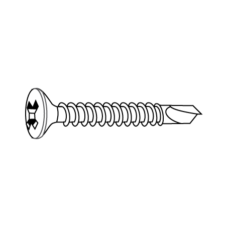 Tornillo Autotaladrante Cabeza Avellanada PHILLIPS DIN 7504P 4,2x13 A2 Pasivado de Acero Inoxidable CHEMITOOL FASTENERS