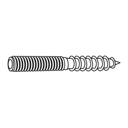CHEMITOOL Threaded Rod with 2 Thread LV 001 8x70 Zinc