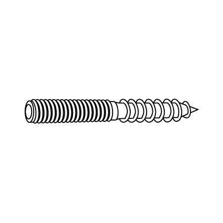 CHEMITOOL Threaded Rod with 2 Thread LV 001 8x70 Zinc