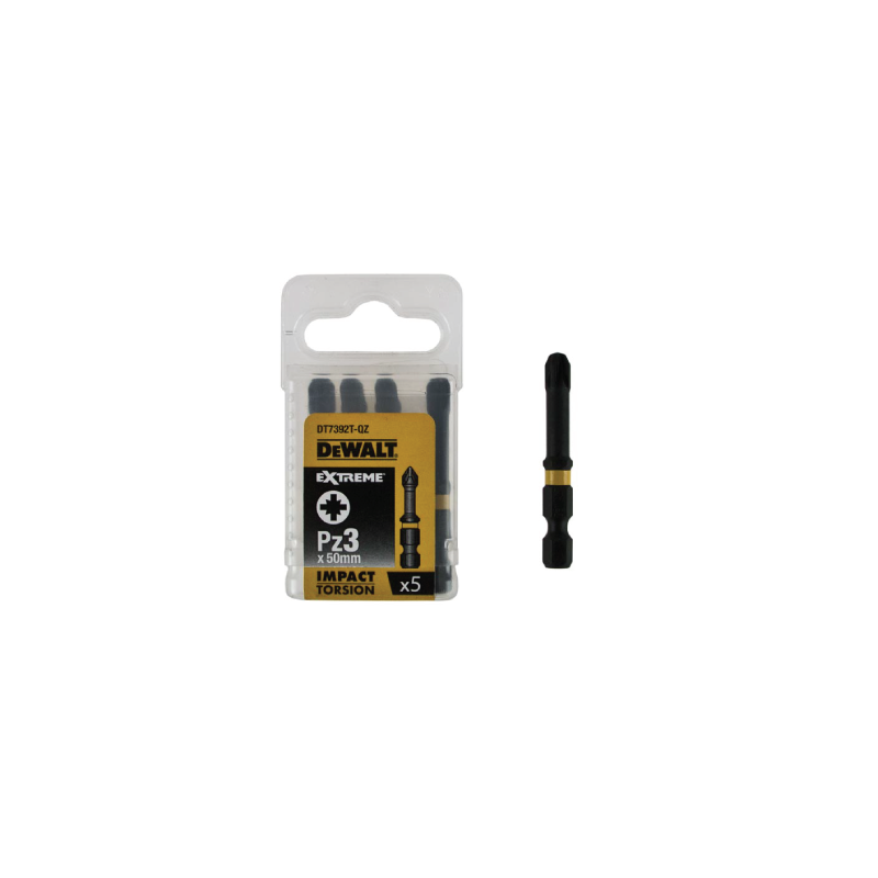 Pontas Torção de Impacto 5 x PZ3 DeWalt 50mm