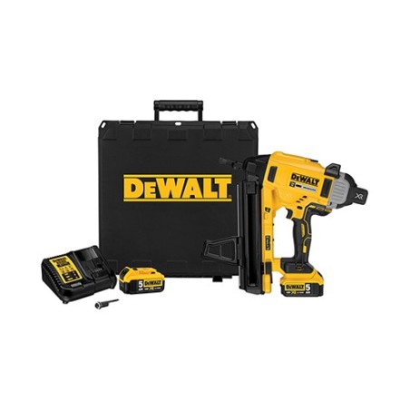 DeWalt 18V XR 3 speed Concrete Nailer with 2 batteries Li-ion 5,0Ah