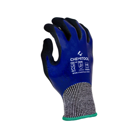 Luva Cut Resistant Anti Corte Revestida Duplo Nitrilo 10 CHEMITOOL SAFETY