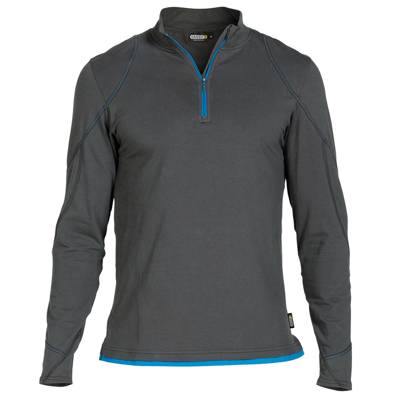 Camisola Sonic XL +/- 220 g/m² Cinzento/Azul Celeste DASSY Camisola Sonic XL +/- 220 g/m² Cinzento/Azul Celeste DASSY
