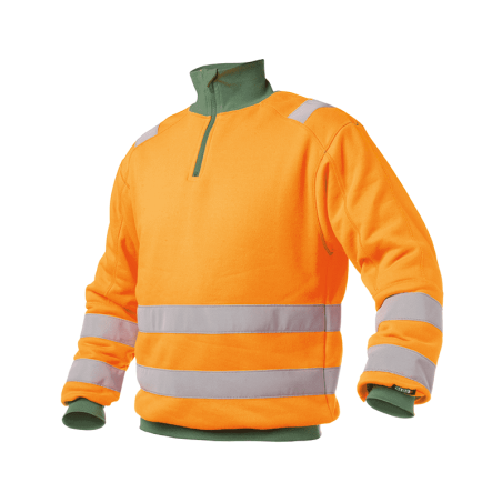Sudadera Reflectante Denver 3XL +/- 280 g/m² Naranja Fluo/Verde Botella DASSY