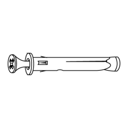 Metal Anchor for Fixing Window and Door Frames LV045 10X72 Zinc plated/Bichromated CHEMITOOL FASTENERS