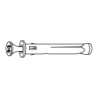 Metal Anchor for Fixing Window and Door Frames LV045 10X72 Zinc plated/Bichromated CHEMITOOL FASTENERS