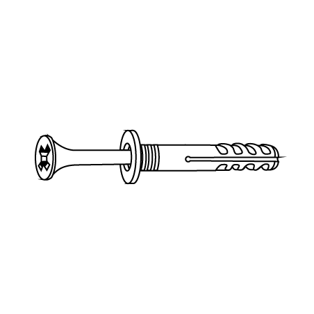 CHEMITOOL Hammer in Polyamide Plug 8x80 White Zinc Plated