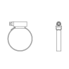 Abrazadera de Apierte DIN 3017 9mm Ø70-90 W1 CHEMITOOL FASTENERS