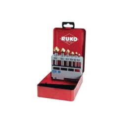 RUKO Taper And Deburring  Countersink Set DIN 335 Type C 90° HSS-TiN - 6 pcs. (Ø 6,3 - 8,3 - 10,4 - 12,4 - 16,5 - 20,5 mm)