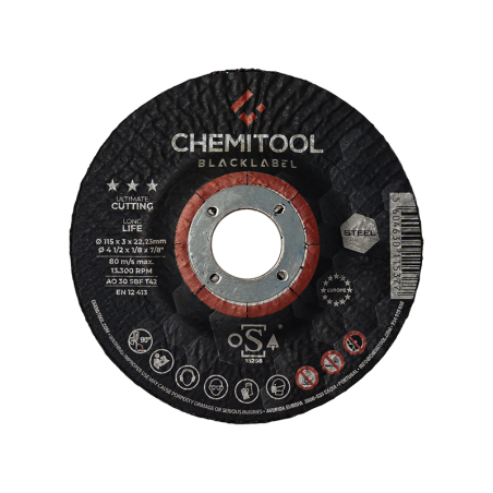 Disco de Corte de Metal Concâvo Ø180X3 OSA CHEMITOOL BLACKLABEL