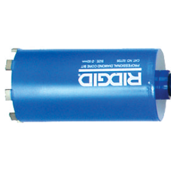 Perfuração Segmentada a Seco com Brocas de Diamante 200 mm 102 mm RIDGID