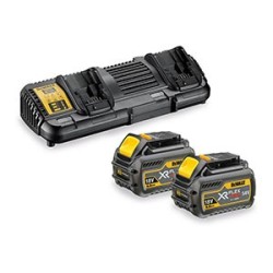 DeWalt 18/54V XR Flexvolt 6Ah Battery X 2 And Dual Charger Starter Kit