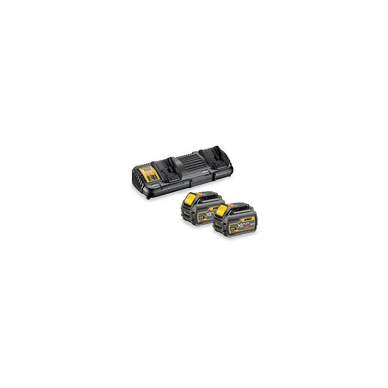 DeWalt 18/54V XR Flexvolt 6Ah Battery X 2 And Dual Charger Starter Kit DeWalt 18/54V XR Flexvolt 6Ah Battery X 2 And Dual Charger Starter Kit