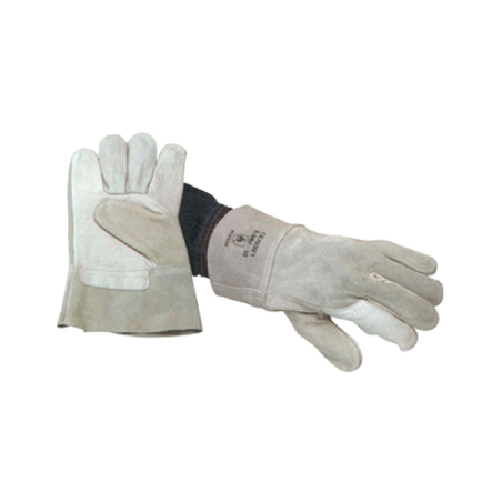 CHEMITOOL SAFETY Palm Welders Glove Leather Size 10