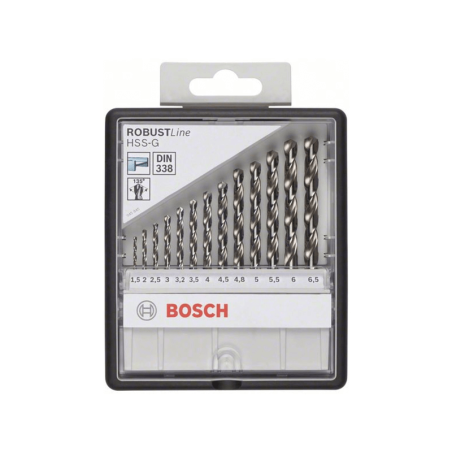 HSS-G DIN338: Robustline set 13 uds