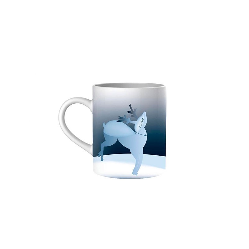 Mug Santa Claus with Reindeers - Blue Christmas