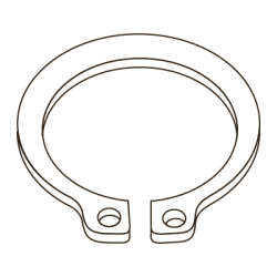 CHEMITOOL FASTENERS External Retaining Ring DIN 471 25mm A2 without Finishing