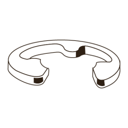CHEMITOOL FASTENERS Circlips DIN 6799 8mm 4.8 without Finishing