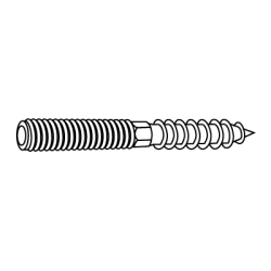 CHEMITOOL Threaded Rod with 2 Hex Thread LV 025 10x80 Zinc