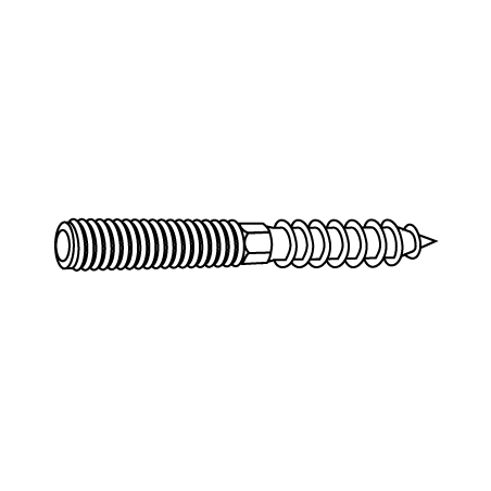 CHEMITOOL Threaded Rod with 2 Hex Thread LV 025 10x80 Zinc