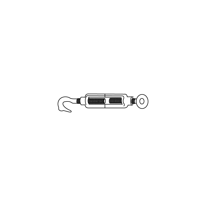 CHEMITOOL Turnbuckles DIN 1480C 10 A4 Passivated Stainless Steel