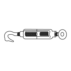 CHEMITOOL Turnbuckles DIN 1480C 12 A4 Passivated Stainless Steel
