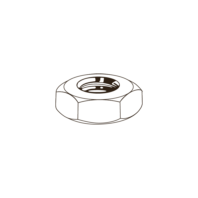 CHEMITOOL FASTENERS Hexagonal Thin Nut DIN 936 M12 |6| Plain