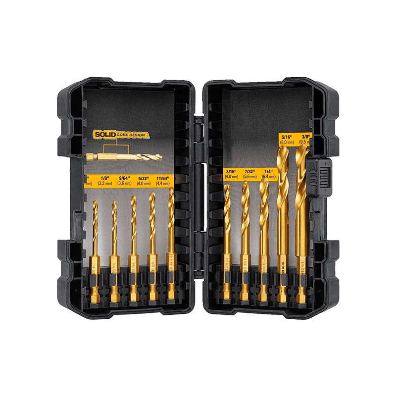 DeWalt Extreme Impact HSS-TIN Drill Bits 10 Piece Set 3 - 12mm