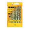 DeWalt Set of 10 HSS-G drill bits DIN 338 1,2,3,4,5,6,7,8,9,10mm