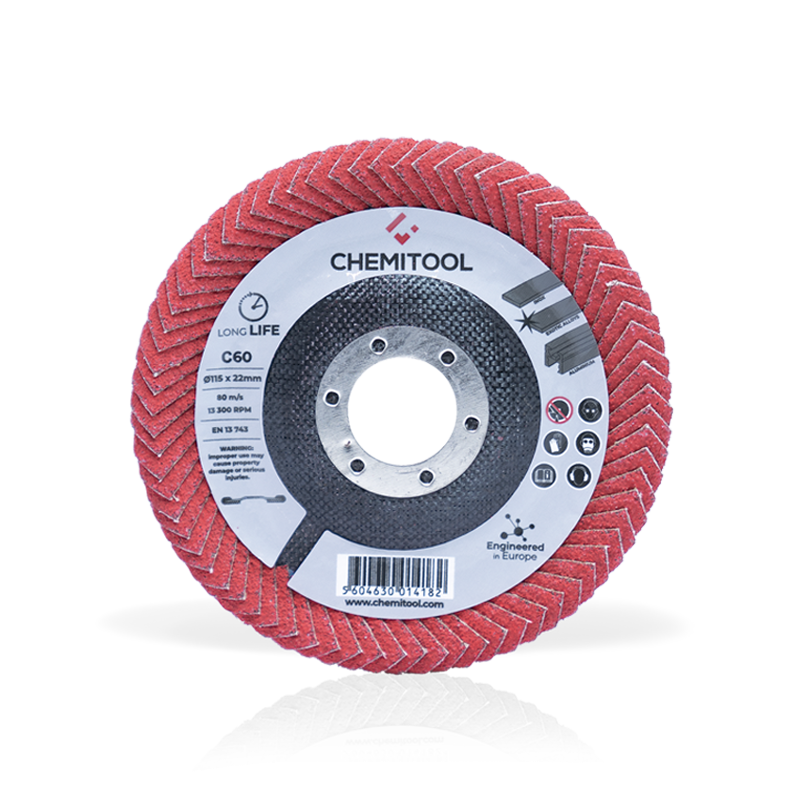 Disco de Lamelas ALL-ROUND Grão Cerâmico CHEMITOOL Ø115 C60
