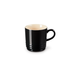 Caneca Média em Grés 200ml Preto Onyx