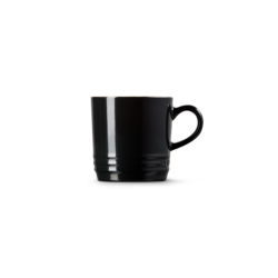 Caneca Média em Grés 200ml Preto Onyx