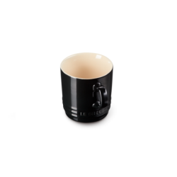 Caneca Média em Grés 200ml Preto Onyx