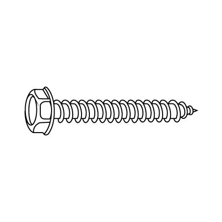 CHEMITOOL Hexagon Washer Faced Head Tapping Screw DIN 6928C 6,3x80 White Zinc Plated