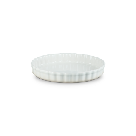 Stoneware Fluted Flan Dish 28cm Meringue - Heritage