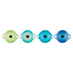 SET 4 MINI COCOTTE VERDE/AZUL 10