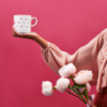 Taza Grande Corazones - L'Amour