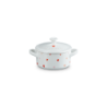 Mini Cocotte Redonda Corações Branco 10cm - L'Amour
