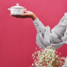 Petite Casserole Hearts White 10cm - L'Amour