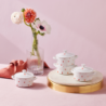 Mini Cocotte Redonda Corações Branco 10cm - L'Amour