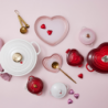 Mini Cocotte Redonda Corações Branco 10cm - L'Amour