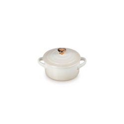 Petite Casserole Meringue with Gold Heart Knob - L'Amour