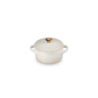 Petite Casserole Meringue with Gold Heart Knob - L'Amour