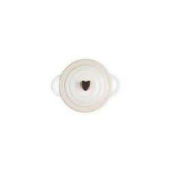 Petite Casserole Meringue with Gold Heart Knob - L'Amour