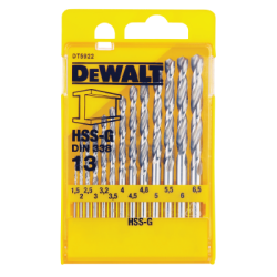 DeWalt set of 13 HSS-G drill bits DIN 338 1.5,2,2,5,3,2,3,3,5,4,4,5,5x2,5,5,6,6,5mm