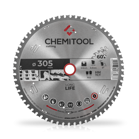 Disco Pastilhado Aço 305x25,4 Z60 CHEMITOOL CUTTING