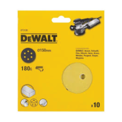 10 Discos De Lixa Com Velcro 150mm DeWalt G180